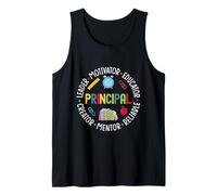 Líder Principal Motivador Cutel Gráfico Primer Día de Escuela Camiseta sin Mangas
