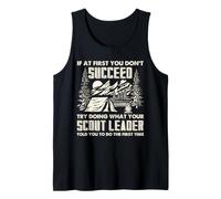Líder Scout Humor Camping Divertido Si No Tienes Éxito Camiseta sin Mangas