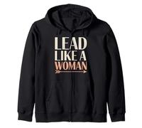 Liderar como una Mujer Mujeres Empoderamiento Igualdad de Las Mujeres Sudadera con Capucha