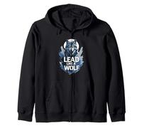Liderar motivacional como un lobo Sudadera con Capucha