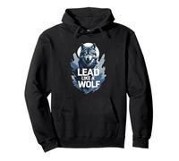 Liderar motivacional como un lobo Sudadera con Capucha