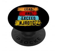 Liderar y superar NJROTC Cadete US Naval JROTC Estudiante Militar PopSockets PopGrip Adhesivo