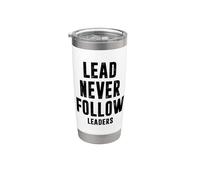 Liderazgo Nunca Siga Líderes Liderazgo Mentalidad Motivacional Vaso térmico de acero inoxidable de doble pared