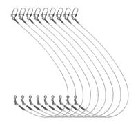 Líderes de pesca de fluorocarbono 10 piezas con bloqueo rápido y giro giratorio para un uso cómodo (14 kg 30 cm)