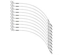 Líderes de pesca de fluorocarbono de alto rendimiento, 10 unidades con rodillo giratorio, agua de corte y sensibilidad para pescadores (7 kg, 15 cm)