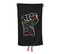 Líderes Inspiradores del Mes De La Historia Afroamericana: Puño De Poder Toallas De Piscina Suave Toallas De Ducha Resistentes Toalla De Baño para Hotel Camping Hogar Yoga 80X130Cm