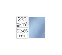 Liderpapel 14507 - Pack de 10 cartulinas, 50 x 65 cm, color plata metalizado