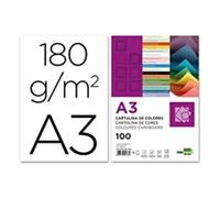 Liderpapel 180G/M2 - Cartulina, A3, Blanco