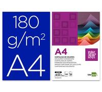 Liderpapel 180G/M2 - Cartulina, A4, Azul (Ultramar)
