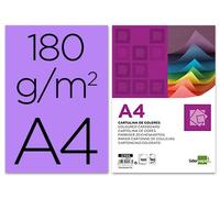 Liderpapel 180G/M2 - Cartulina, A4, Morado (Lila)