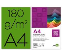 Liderpapel 180G/M2 - Cartulina, A4, Verde (Abeto)
