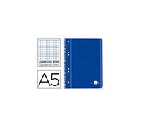 Cuaderno Espiral Tapa Azul 80F A5 Cuadros