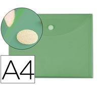 Carpeta liderpapel dossier a4 cierre de velcro verde