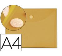 Carpeta liderpapel dossier a4 cierre de velcro amarilla - BY09