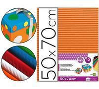 Carton ondulado liderpapel 50 x 70cm 320g/m2 naranja - CN05
