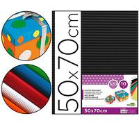 Carton ondulado liderpapel 50 x 70cm 320g/m2 negro - CN14