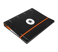 Carpeta con recambio liderpapel antartik a4 cuadro 5 mm forrada 4 anillas 40mm redondas color negra - AW41