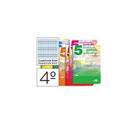 Cuaderno espiral liderpapel cuarto pautaguia tapa dura 80h75 gr cuadro pautado 5mm con margen