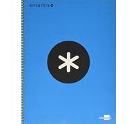 Cuaderno Espiral A4 Micro Antartik Forrado Tapa 120F 100G Azul Rayado