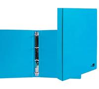 Carpeta de 4 anillas 25 mm mixtas liderpapel a4 carton forrado pvc azul - KA06