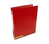 Carpeta de 2 anillas 25 mm mixtas liderpapel a4 forrado color system con ollao y tarjetero rojo - AY23