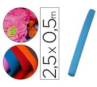Papel crespon liderpapel rollo de 50 cm x 2,5 m 85g/m2 celeste - CP30