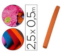 Papel crespon liderpapel rollo de 50 cm x 2,5 m 85g/m2 naranja - CP35