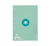 Liderpapel, Antartik, Recambio 80 Hojas de Cuadros, 90g/m2, 5 mm, 4 Taladros, Con Banda Marco, Color Menta