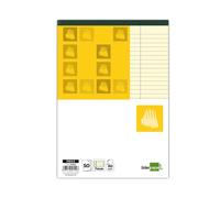 Liderpapel Bloc notas encolado a4 rayado horizontal 50 hojas 80 gr color amarillo.