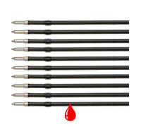 Recambio boligrafo liderpapel gummy touch retractil 1,0 mm tinta roja bolsa de 10 unidades - BO17