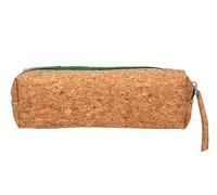 Liderpapel, Bolso Escolar, Portatodo, De Corcho, Estuche Escolar, con Cremallera Verde, 18,5x5,5x7 cm, Práctico, Cómodo, para Guardar Bolígrafos, Portaminas y Material Escolar