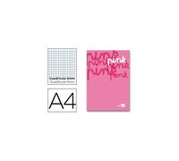 Bloc encolado liderpapel cuadro 5 mm rosa a4 natural 100 hojas 100 g/m2 - BR11