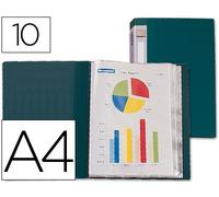 Liderpapel - Carpeta 10 Fundas A4 Verde