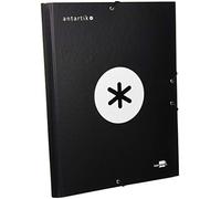 Liderpapel Carpeta Antartik Gomas A4 3 Solapas Cartón Forrado Color Negro