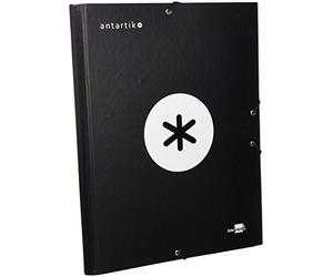 Liderpapel Carpeta Antartik Gomas A4 3 Solapas Cartón Forrado Color Negro