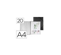 Carpeta liderpapel escaparate con espiral 20 fundas polipropileno din a4 negro - EC30