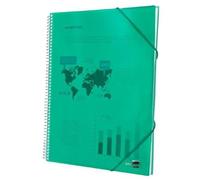 Carpeta liderpapel escaparate con espiral 30 fundas polipropileno din a4 verde - EC11