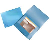 Carpeta liderpapel portadocumentos 44802 solapas polipropileno din a3 azul translucido lomo flexible - SS17