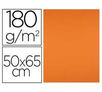 Cartulina liderpapel 50x65 cm 180g/m2 naranja paquete de 25 - CX65