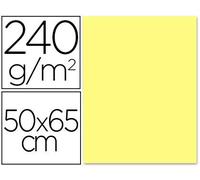 Cartulina liderpapel 50x65 cm 240g/m2 amarillo medio paquete de 25 unidades - CX76