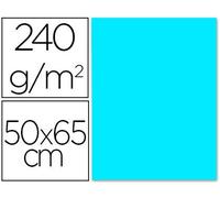Cartulina 50X65 cm 240G/M2 Celeste Pack de 25 hojas