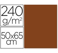 Cartulina liderpapel 50x65 cm 240g/m2 marron paquete de 25 unidades - CX89