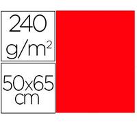 Cartulina liderpapel 50x65 cm 240g/m2 rojo paquete de 25 unidades - CX97