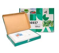 Liderpapel Cartulina Blanca A4 180g/m² - Paquete de 25+5 Hojas en Carpeta Dossier Transparente con Cierre de Velcro
