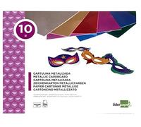 Liderpapel - Cartulina metalizada, Bloc de trabajos manuales, 240 x 315 mm.
