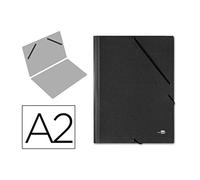 Carpeta planos liderpapel a2 carton gofrado n 12 negro - CG26