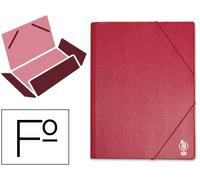 Carpeta liderpapel gomas folio solapas plastico burdeos - CG44