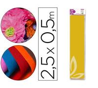 Papel crespon liderpapel 50 cm x 2.5m 34g/m2 amarillo oro - CP03