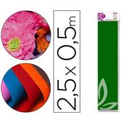 Papel crespon liderpapel 50 cm x 2.5m 34g/m2 verde oscuro - CP15