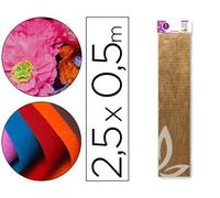 Papel crespon liderpapel 50 cm x 2.5m metalizado oro - CP22